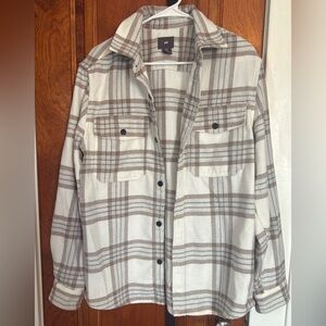 H&M Brown and Cream Plaid Shirt